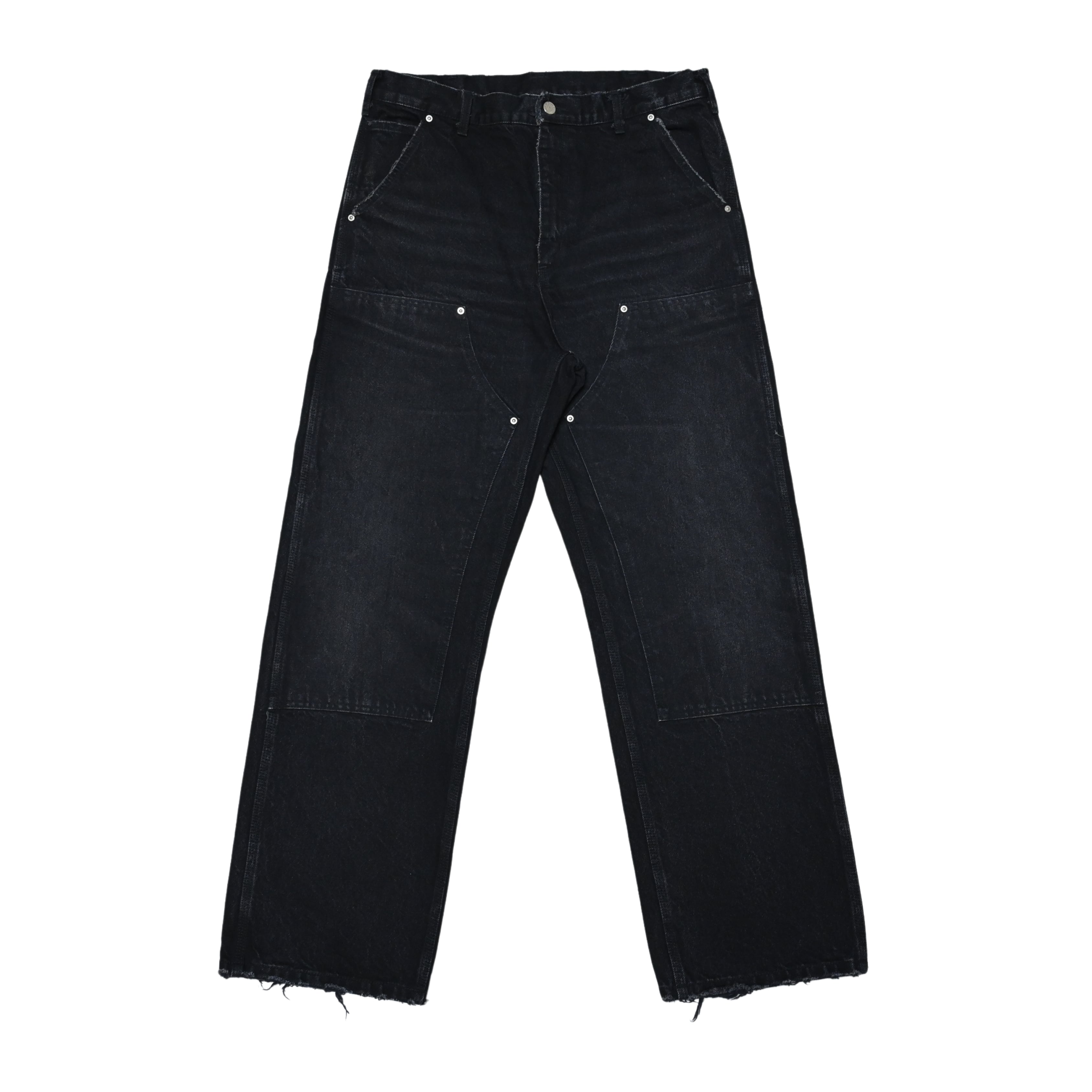 MH048 Damaged Work Pants / BLACK | MIYAGIHIDETAKA