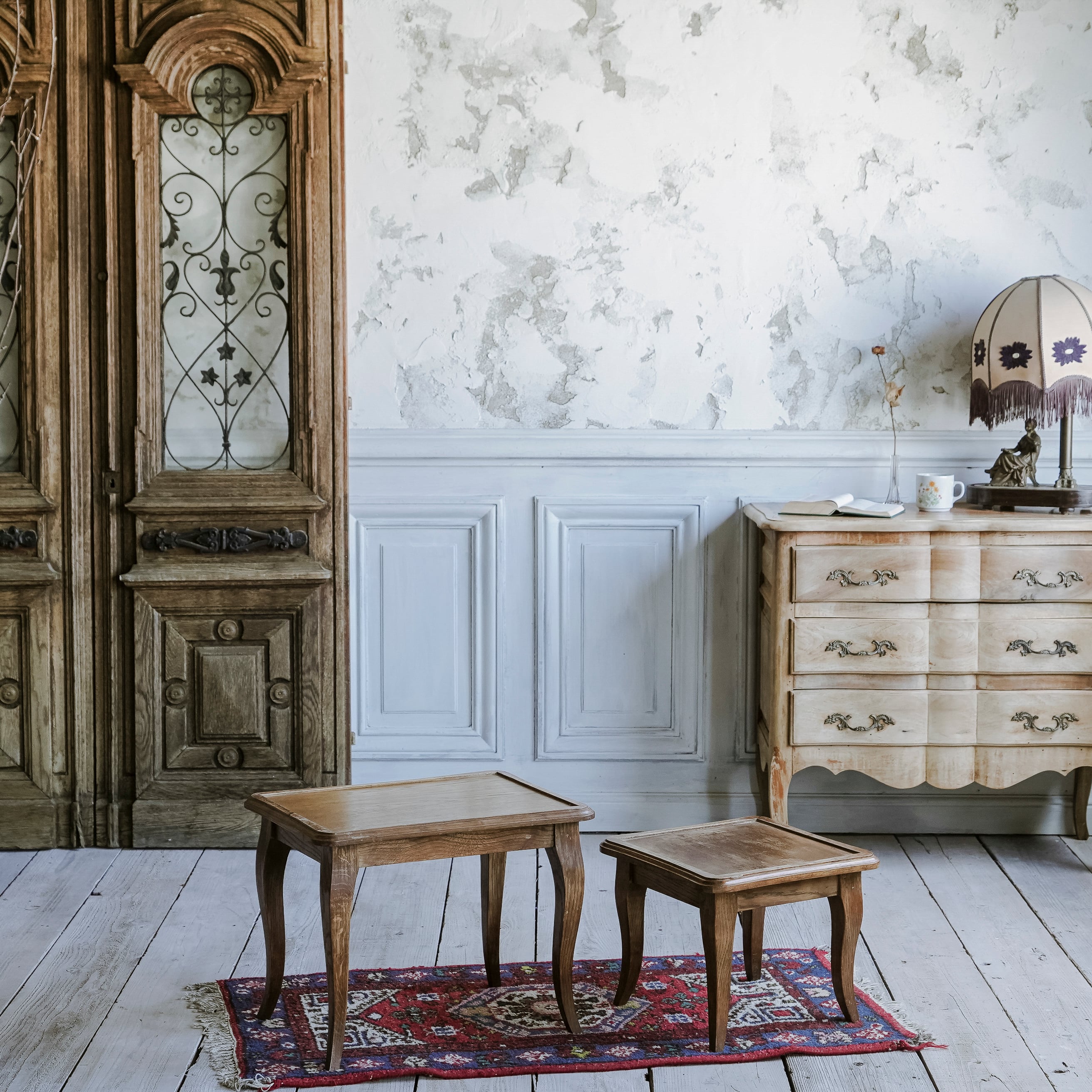 サイドテーブルセット/セット/サイドテーブル/ディスプレイ/アンティーク/空間装飾/机/セット商品