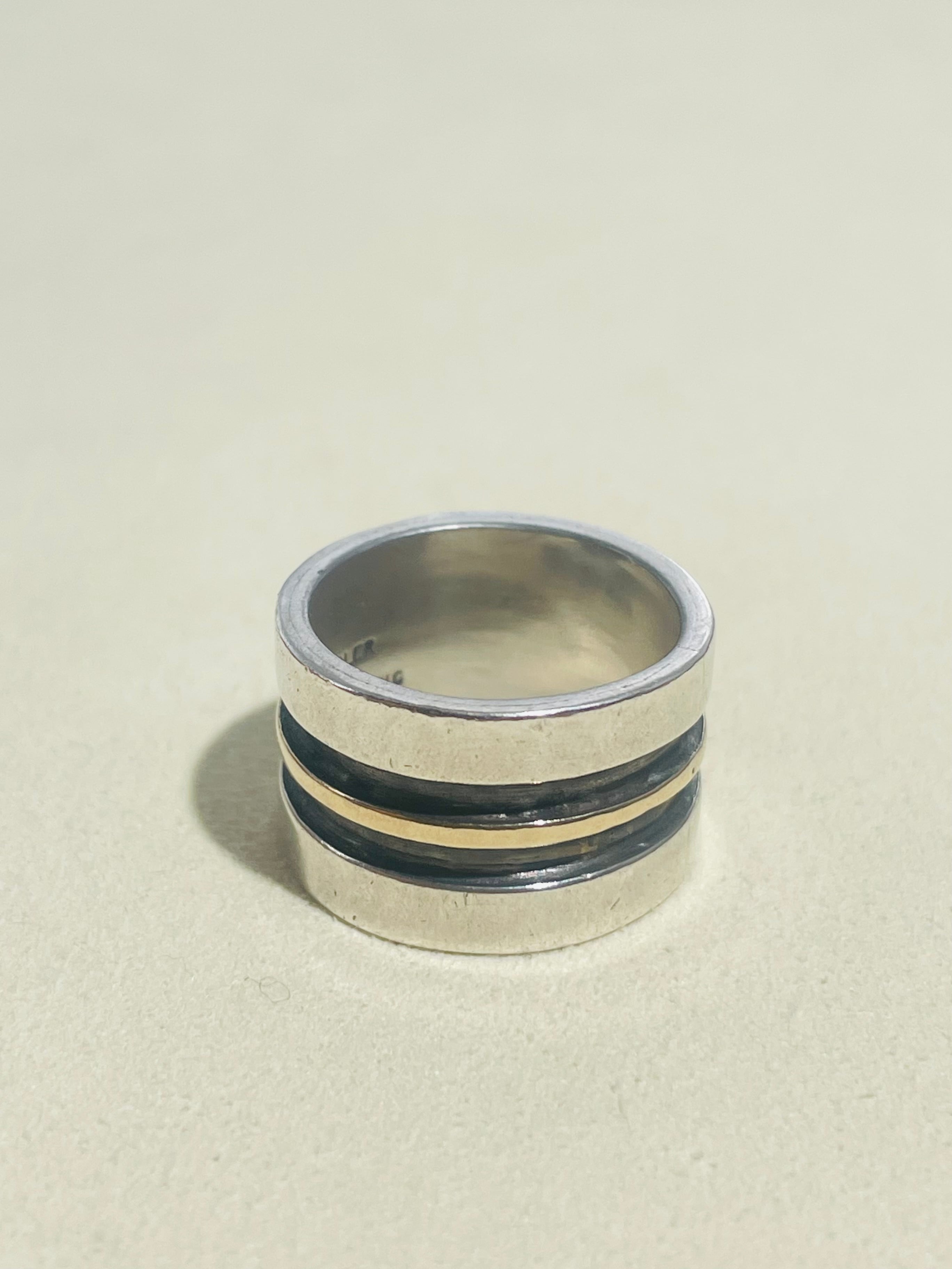 14k Accent Industrial Band Ring #12 -U.S-