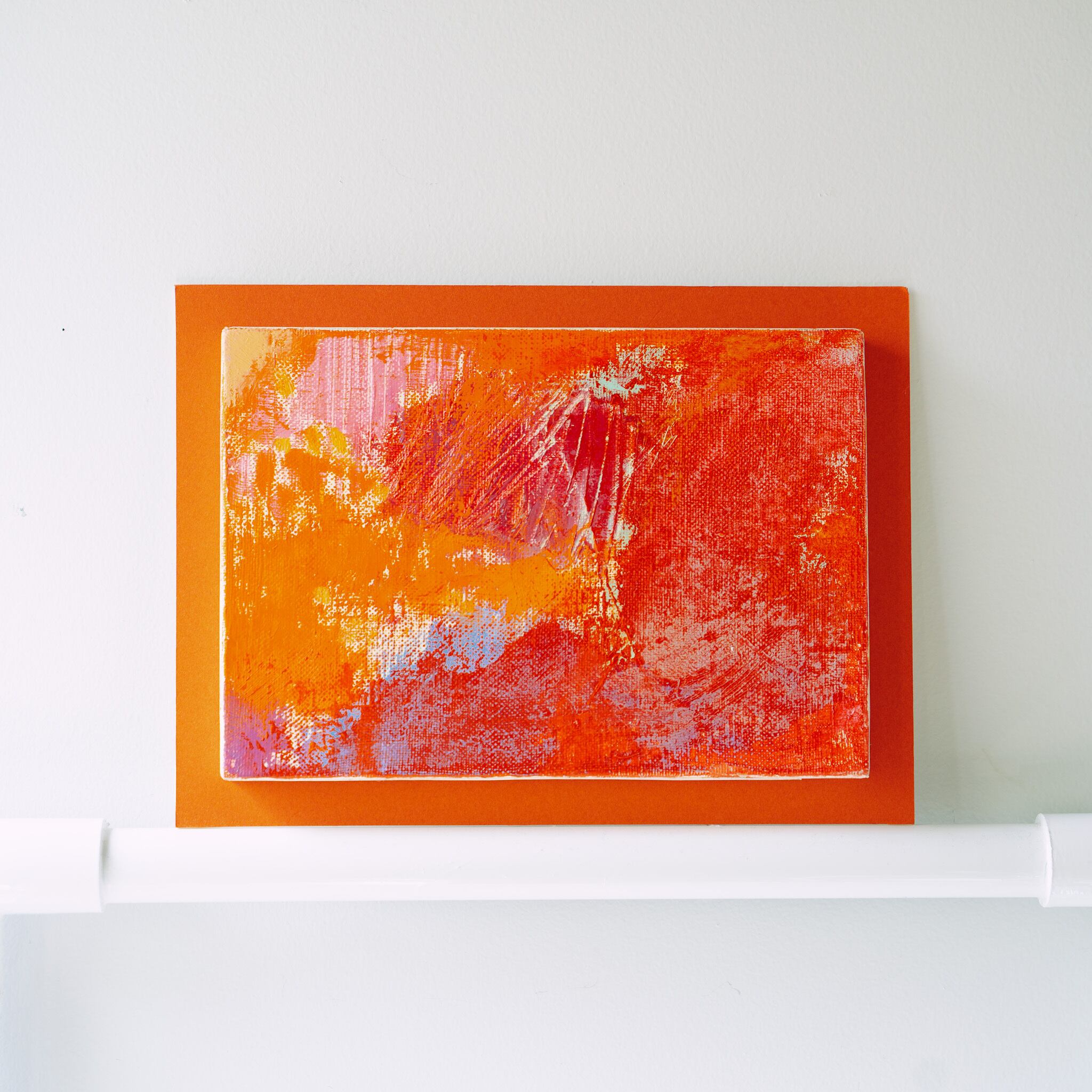 ノ*リ様 水彩画　赤いオーニングの下で　絵画　原画 海妻直人 