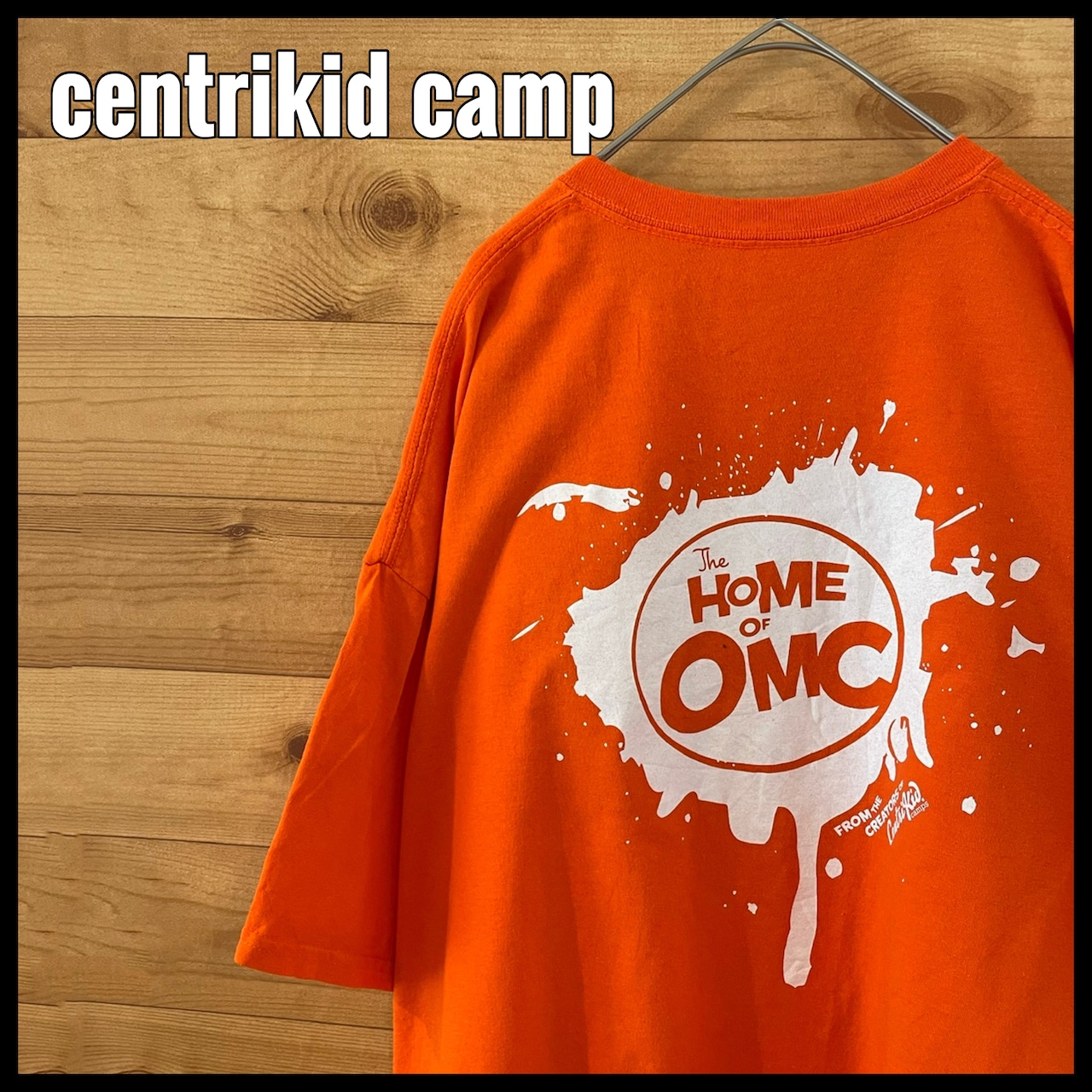 【USA古着】centrikid camp バックプリント ロゴ Tシャツ ビッグサイズ オレンジ US古着 アメリカ古着