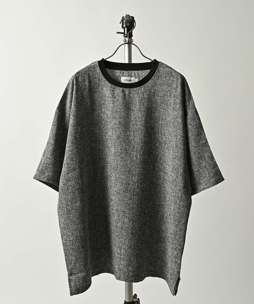 ATELANE Summer tweed short sleeve TEE [Set up available] (CHA) 25A-15071