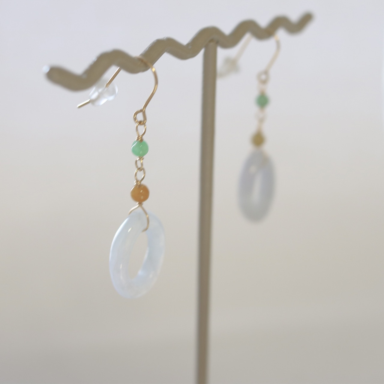 大人かわいくなれる翡翠ピアス A貨翡翠 jd_mm1001_pi