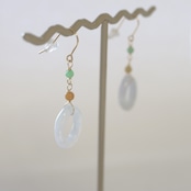 大人かわいくなれる翡翠ピアス A貨翡翠 jd_mm1001_pi