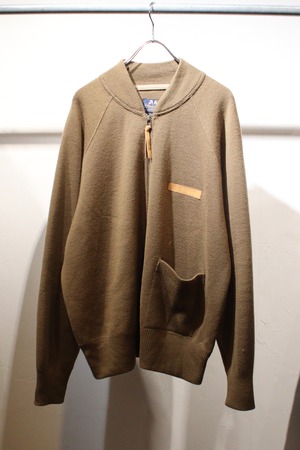 1990s wills&geiger knit flight sampling jacket .