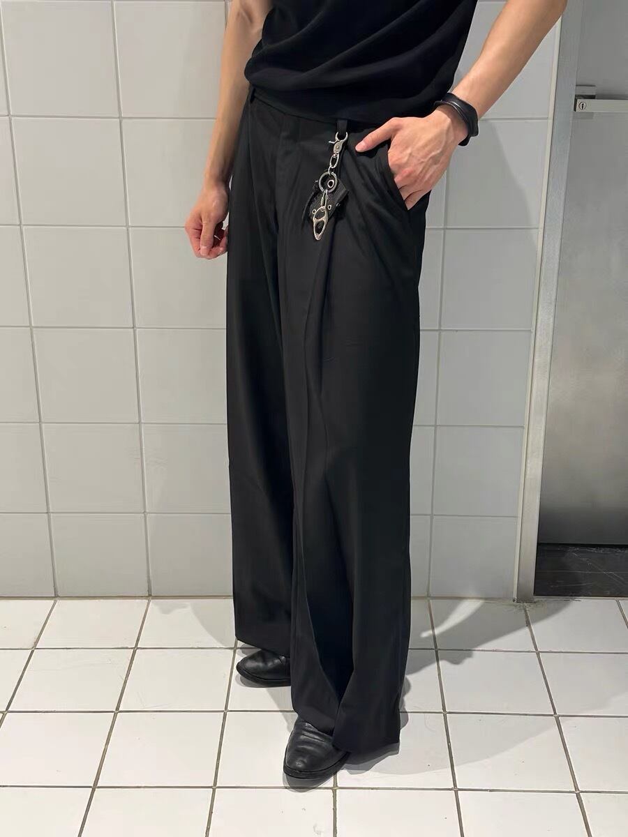 Obsidian Drape Wide-Leg Trousers – Opium | Juns garment service