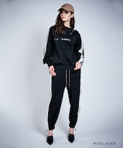 ダブルファスナージョガートラックパンツ (BLACK) CQ-47033