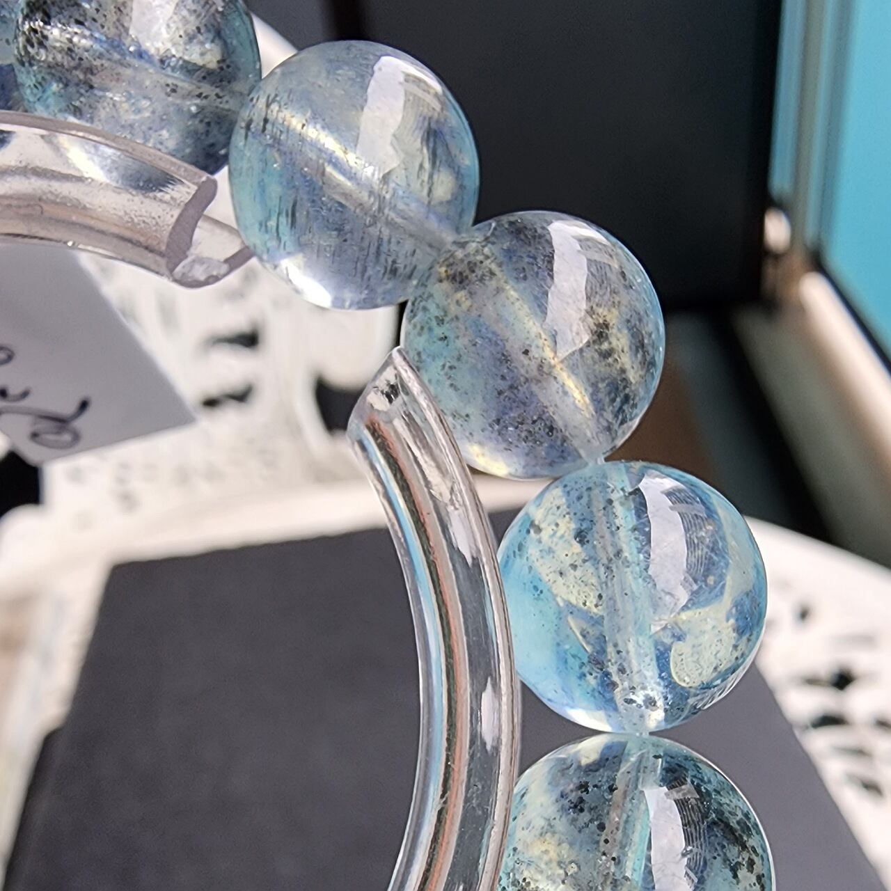 レア品◇大玉◇完全別格◇天然石モスアクアマリン約12.9mm や 