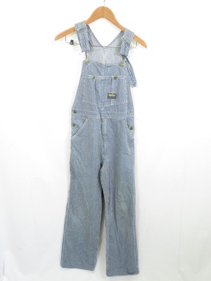 70s 80s OSHKOSH USA製 ヒッコリーデニム オーバーオール size30 