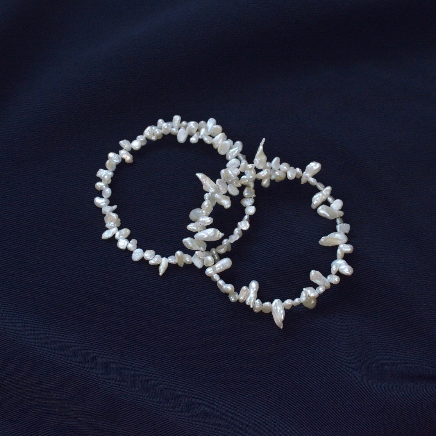 淡水パールワイヤーブレスレット | CoLoA Handmade jewelry