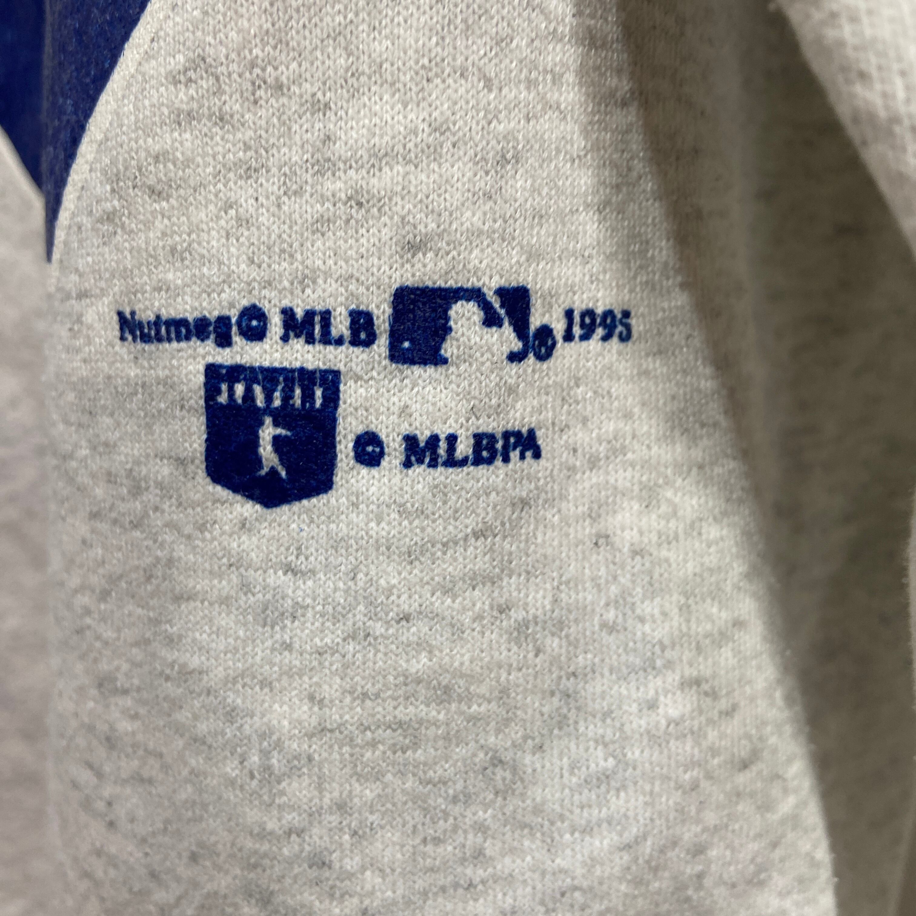 90s USA製 MLB ドジャース 野茂英雄 両面プリントスウェット L 90s USA製 MLB ドジャース 野茂英雄 両面プリントスウェット L