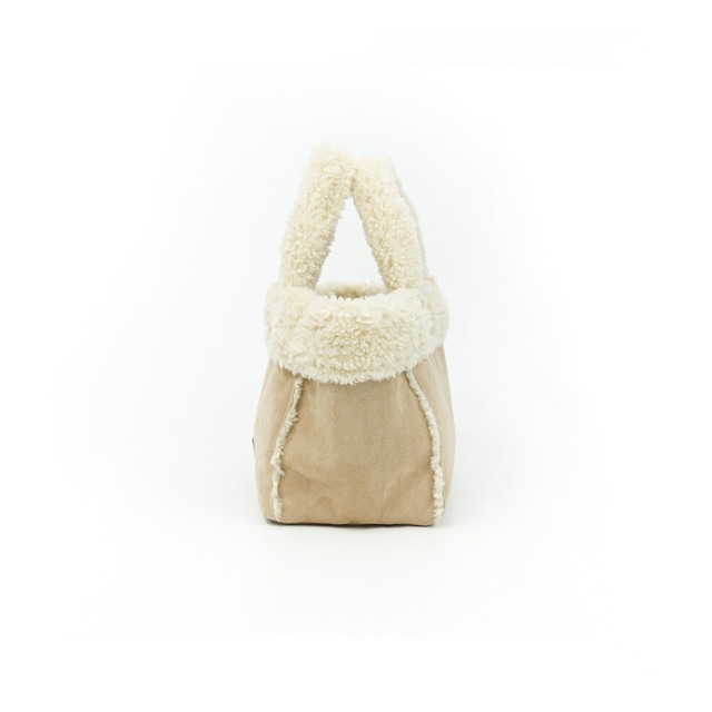 持ち手まで温かいバッグ - (BEIGE)