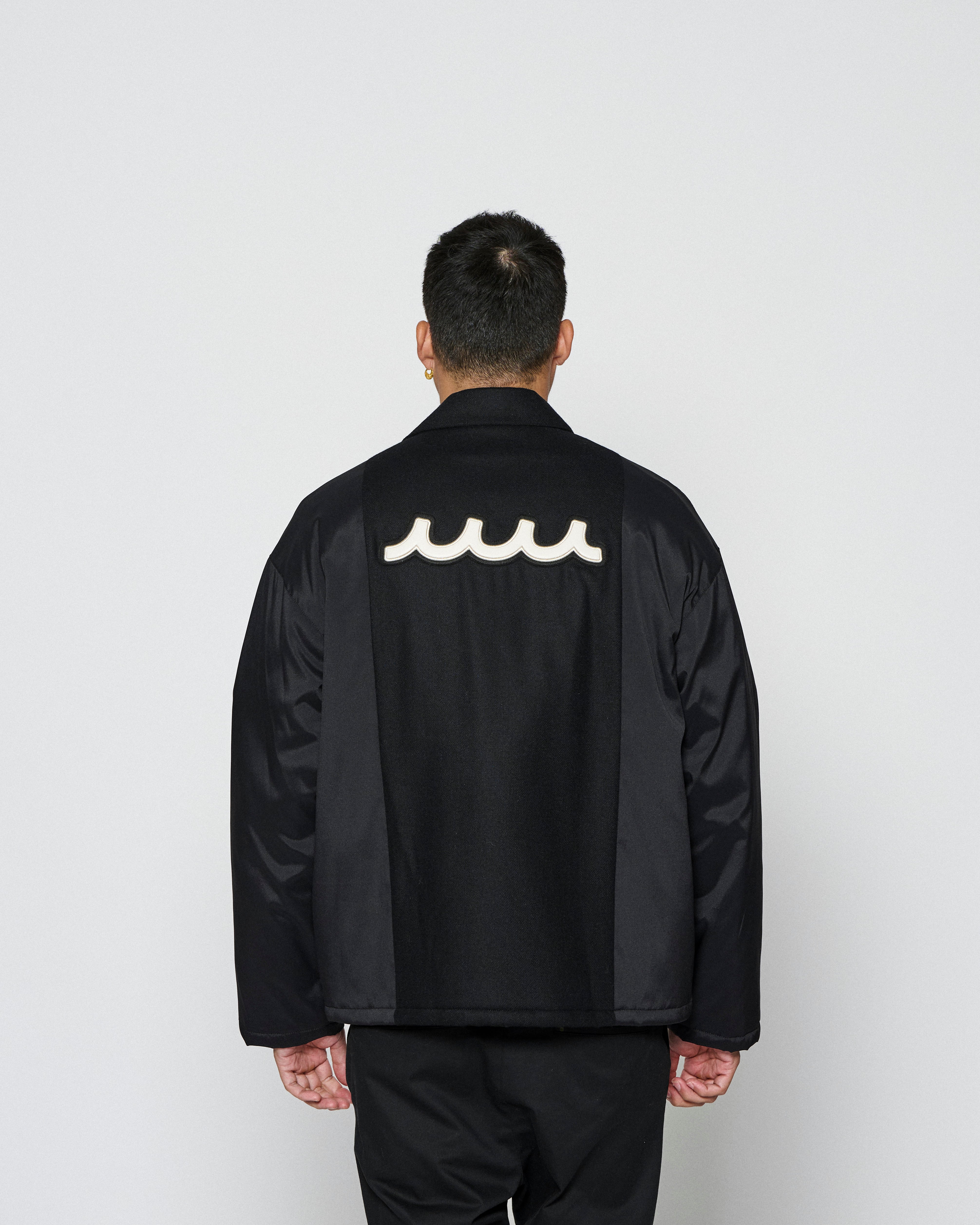 ACANTHUS × muta MARINE ストレッチコーチジャケット 黒 予約販売10月下旬～11月中旬入荷】muta MARINE × ACANTHUS コーチ
