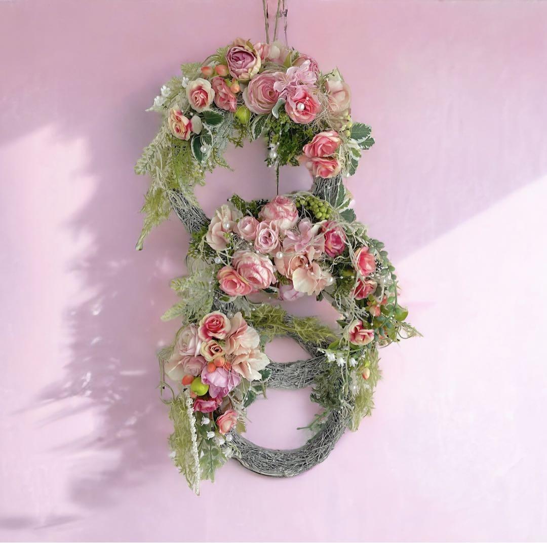 春色＊ミモザミランドールとラナンキュラスのリース