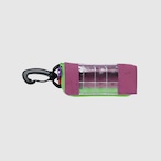 vibram light case (lavender×clear) with green glowing zip
