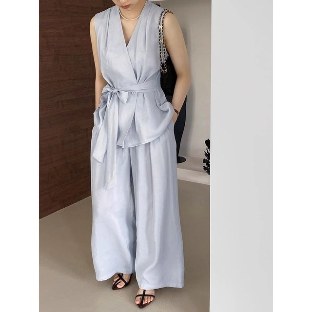 cachecoeur tops wide pants set   101499