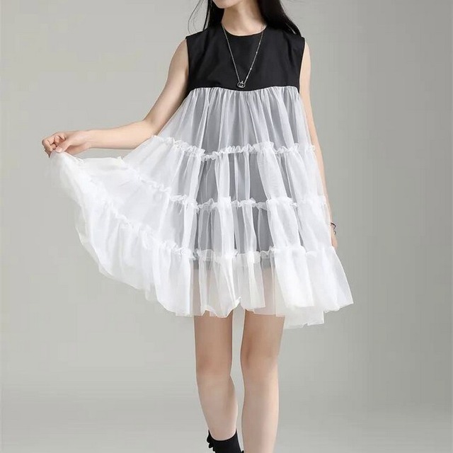 ショートドッキングレースワンピース　A0357