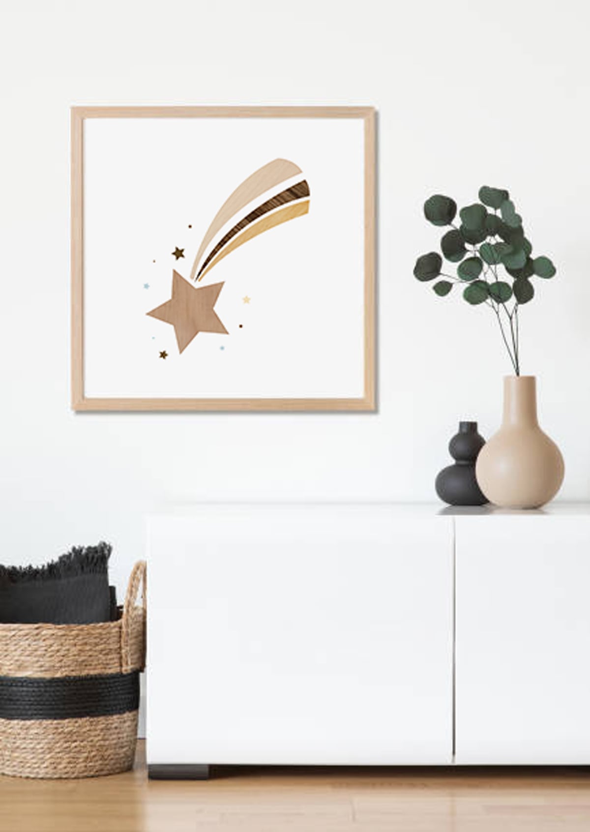 スター 【送料無料】 木目調 インテリア 北欧 ポスター おしゃれ オーダーサイズ【受注生産】