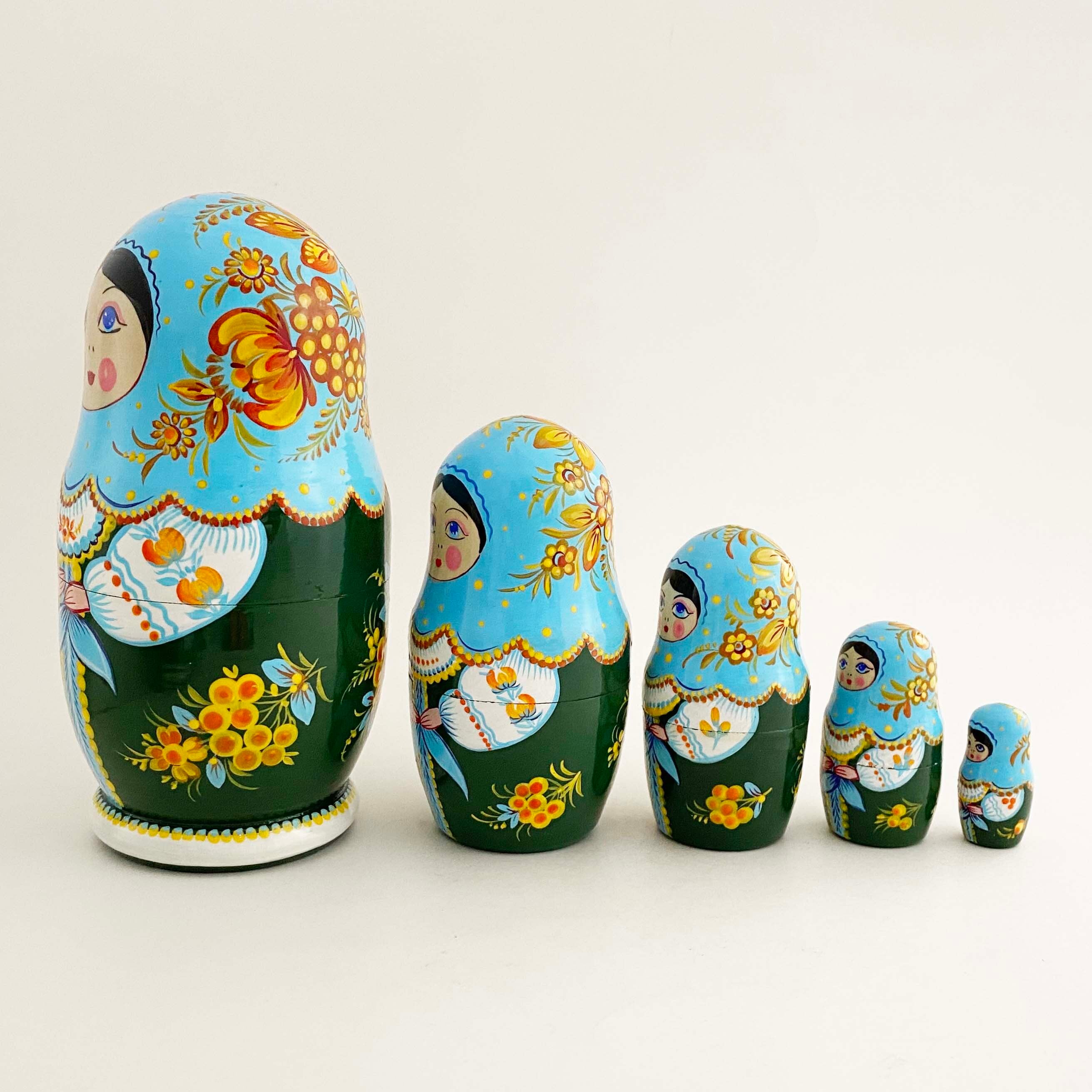 ウクライナ産マトリョーシカ（5個組）