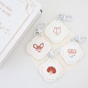 リボンでおめかしアクキー