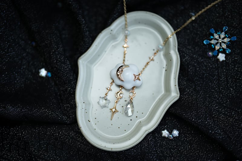 ふわふわ雲と星のネックレス | HoshibakoWorks