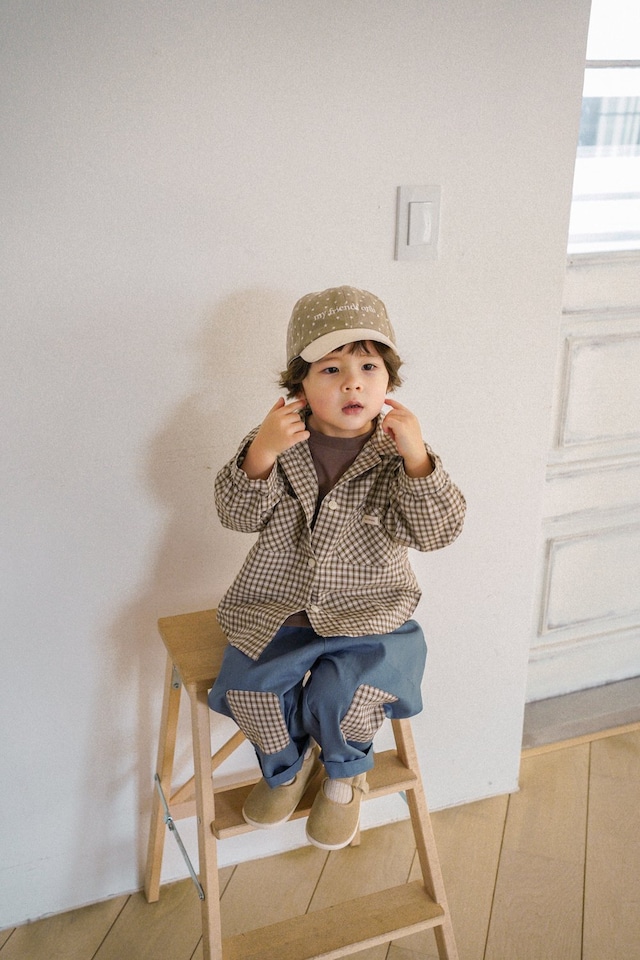 [ onu kids ] checkered shirt
