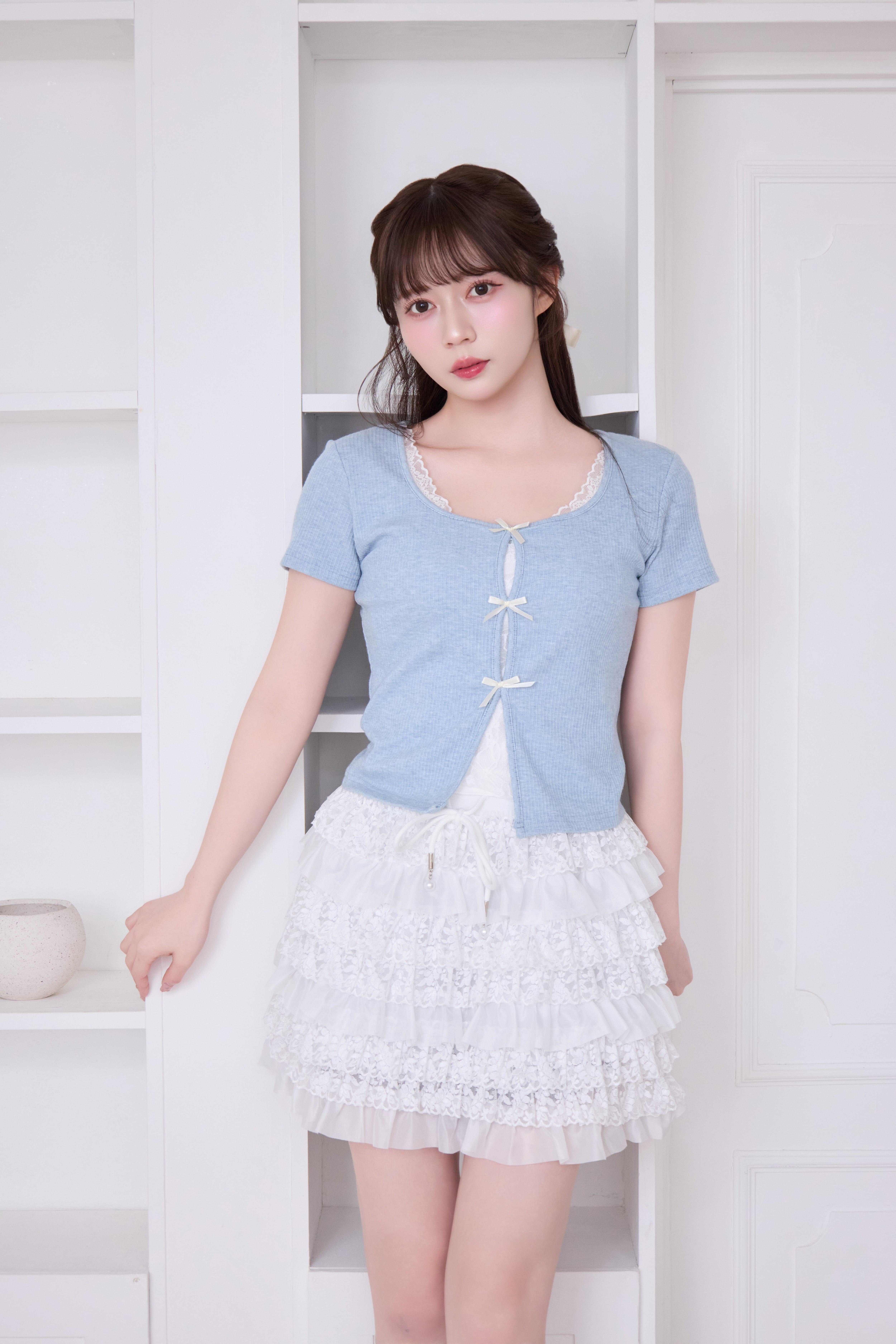 lace layered ribbon tops | Désir et Raison