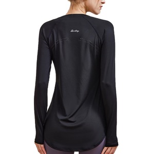【在庫のみ】ヨガウェア トップス スポーツTシャツ レディース 長袖 体形カバー スポーツ UVカット 伸縮性 ロング丈 ピラティス ジム トレーニング ランニング 吸汗速乾A0060