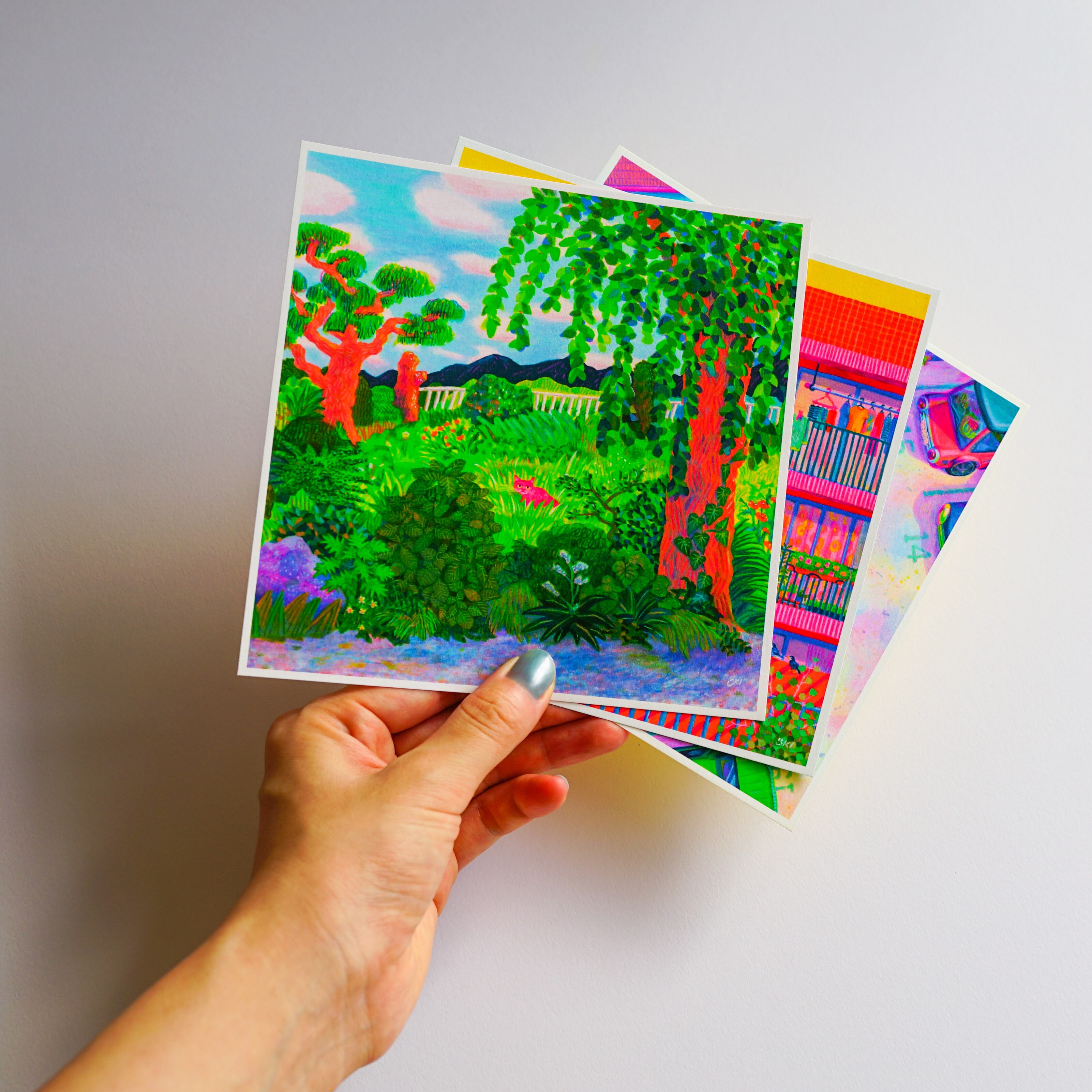ピンクのねこ ポストカード 3種セット | ITOI YUKI online shop