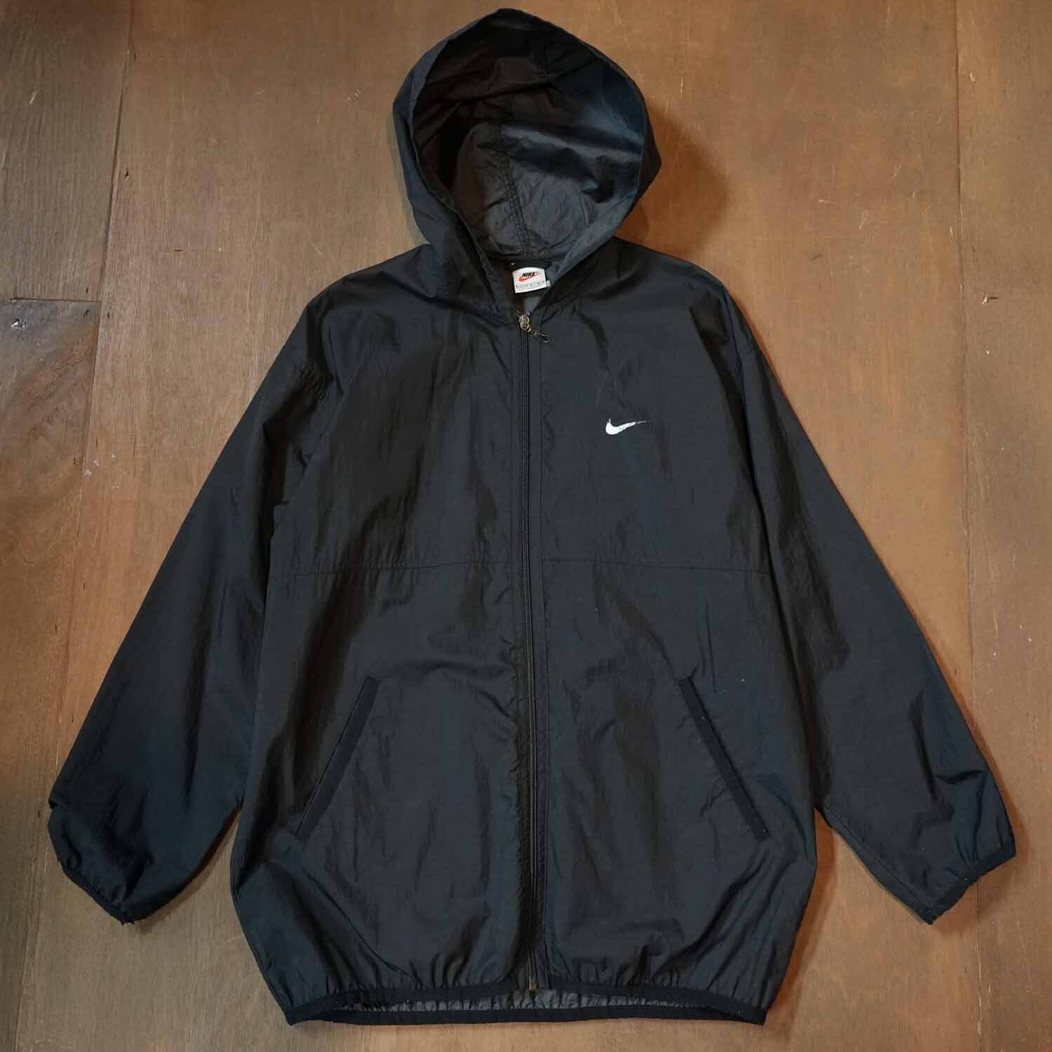 90s〜00s マレーシア製 NIKE ナイロン フルジップパーカー フーディー