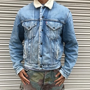 極上 90s Levi'sリーバイス 71500 02 ボアライナー デニムジャケット ユーロ ヴィンテージ 80s トラッカー ボアジャケット Gジャン L