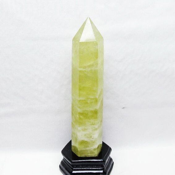 シトリン 六角柱 シトリンクォーツ ポイント 台座付属 一点物 152-4162