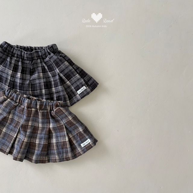 《予約》送料無料【lalaland】Eve Check Skirt