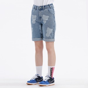 送料無料【HIPANDA ハイパンダ】レディース デニム ショート パンツ WOMEN'S SHORT DENIM PANTS / LIGHT BLUE・BLACK