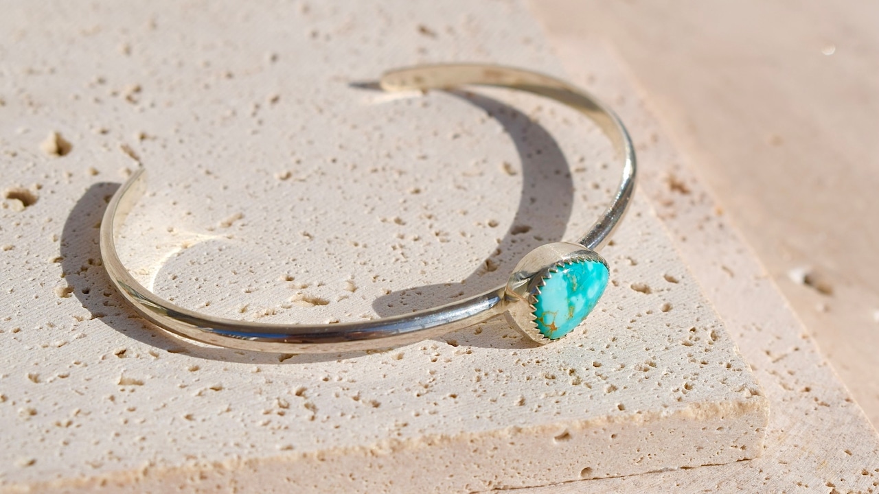Emerald Valley turquoise bangle  《silver925》【受注製作】