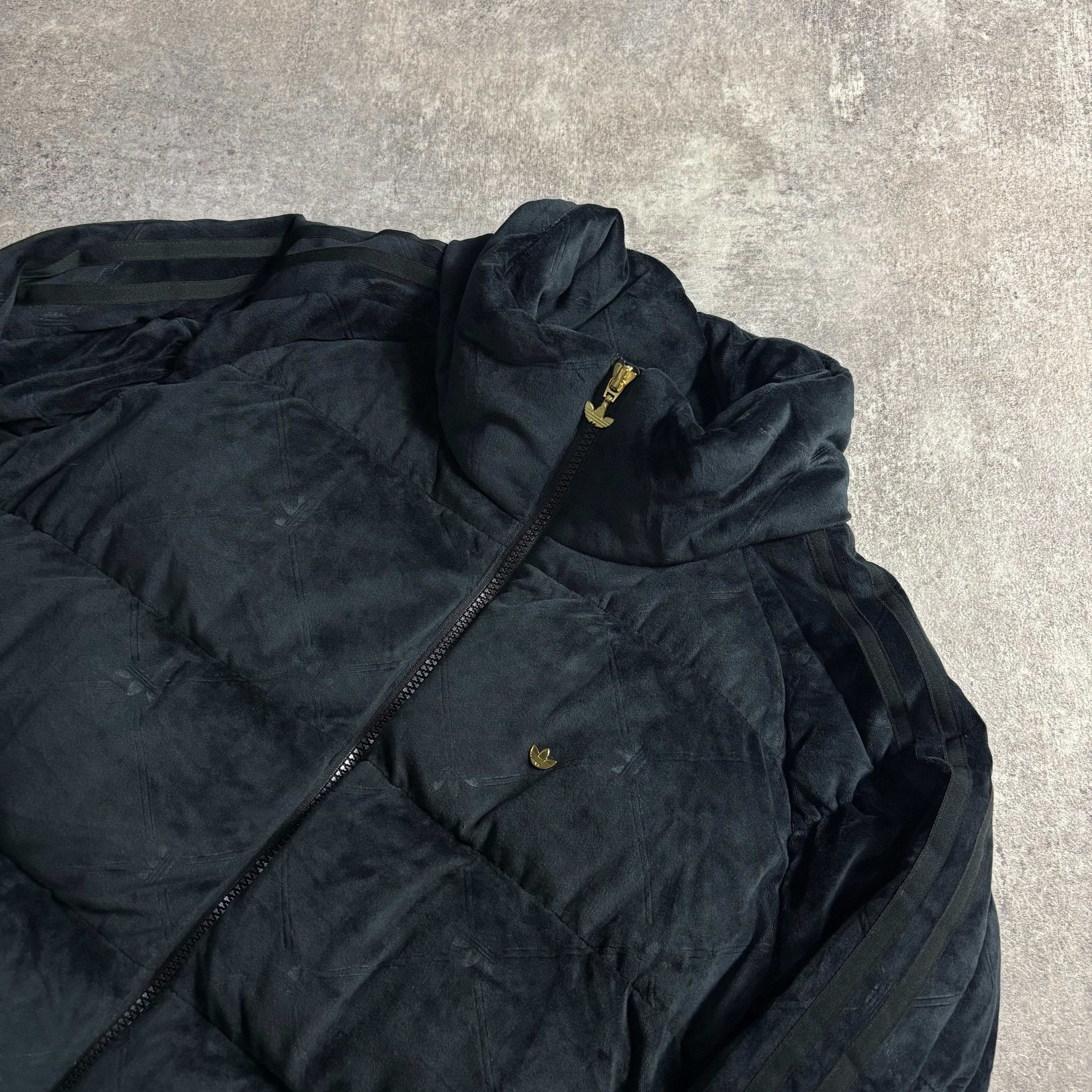美品 adidas アディダス ダウン ジャケット ベロア金ロゴ　S 中古・古着通販】adidas (アディダス) adidas ベロアダウンジャケット