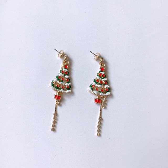 X'masツリーピアス
