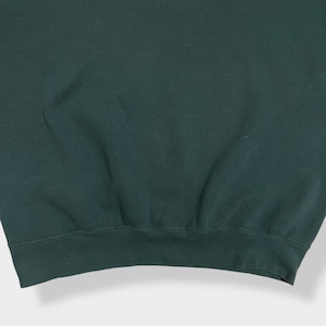 【JANSPORT】カレッジ NORTHERN MICHIGAN UNIVERSITY ノーザン・ミシガン大学 NMU ロゴ プリント スウェット トレーナー プルオーバー L ディープグリーン ジャンスポーツ US古着