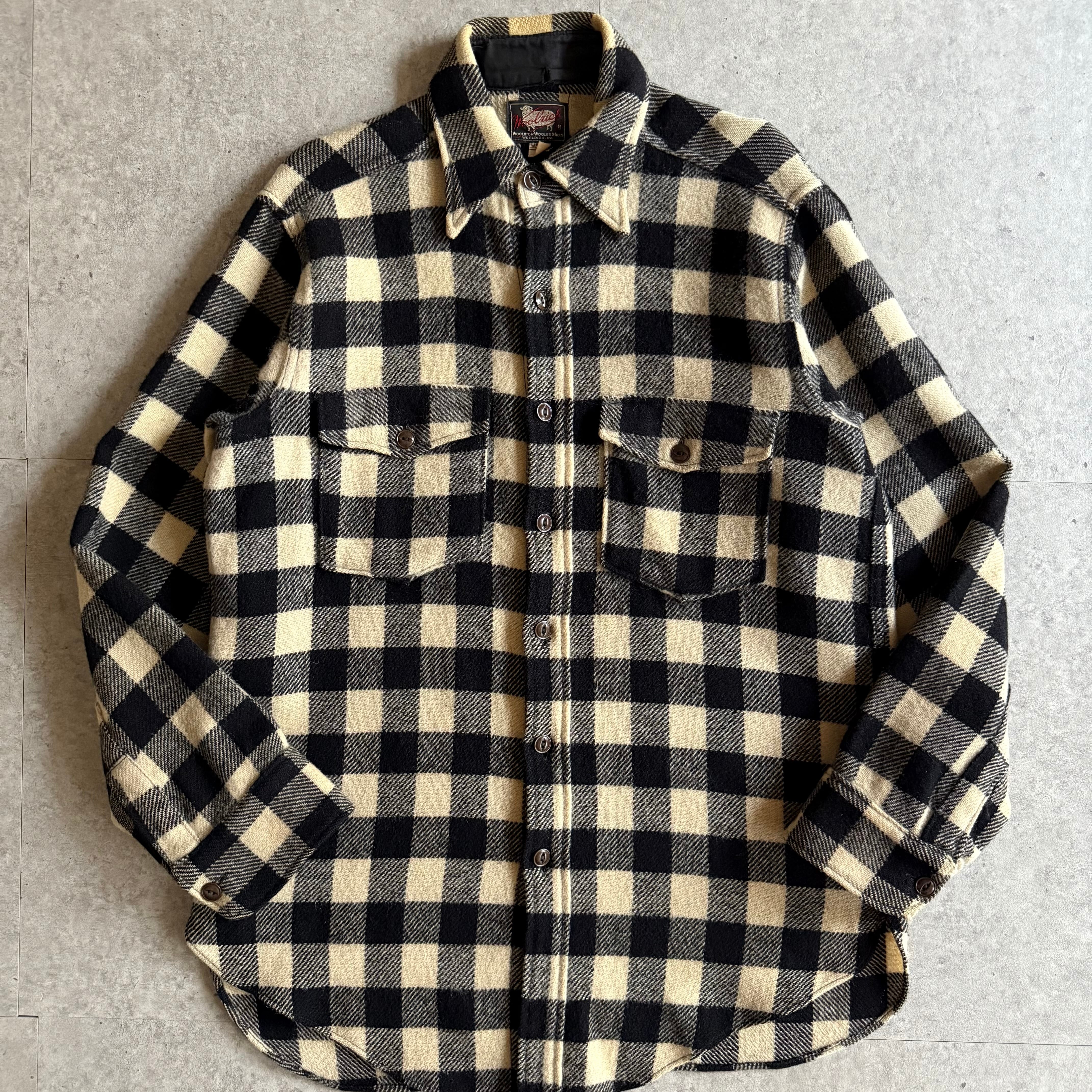 1950s Woolrich Wool Shirts M Z277