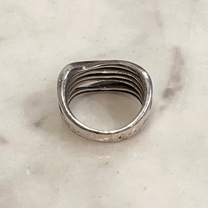 vintage silver wave ring