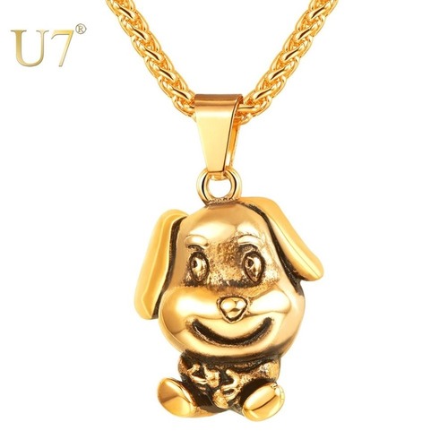 レディース ネックレス 3D 犬 チャームネックレス ネック チェーン 動物 ペット 80001819