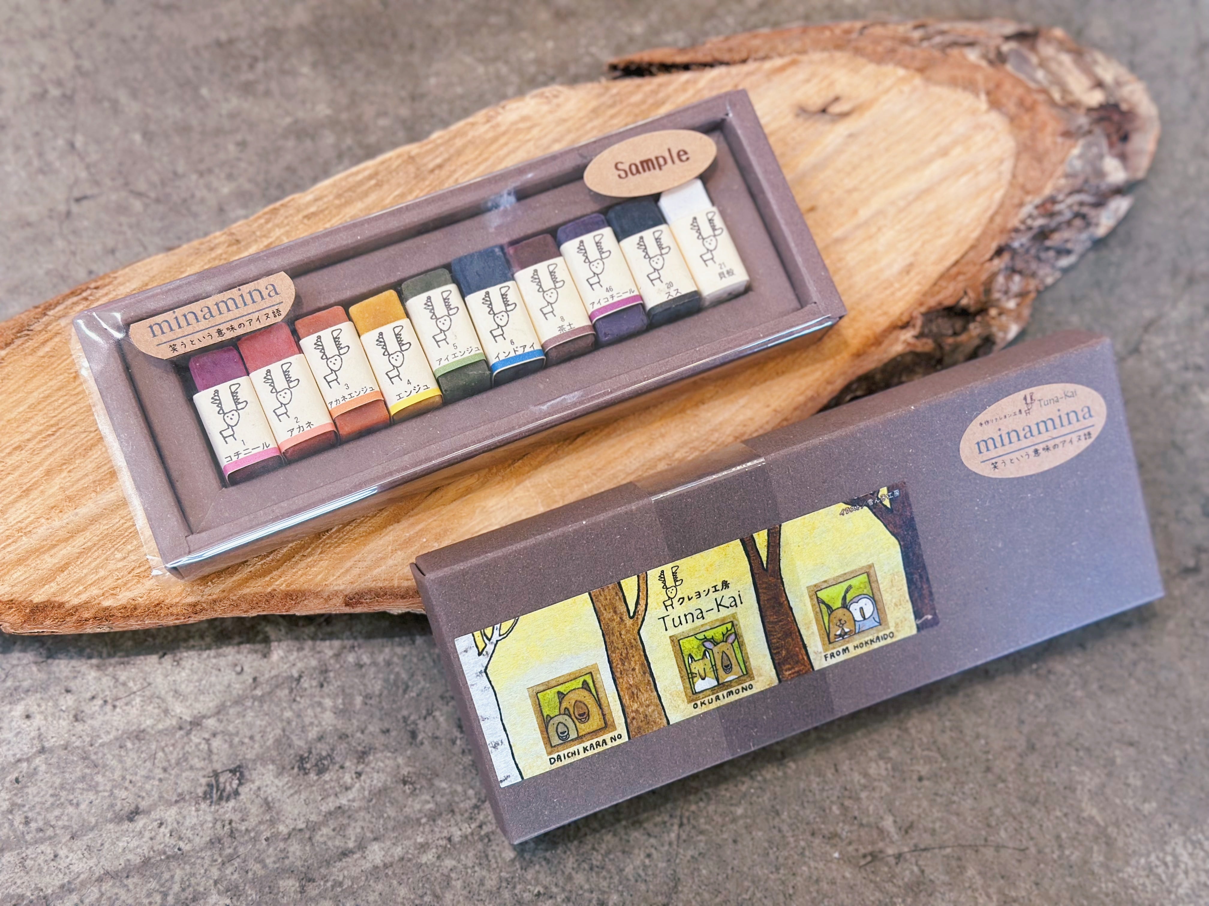 minamina Tuna-Kaiの手作りクレヨン10色セット トナカイクレヨン