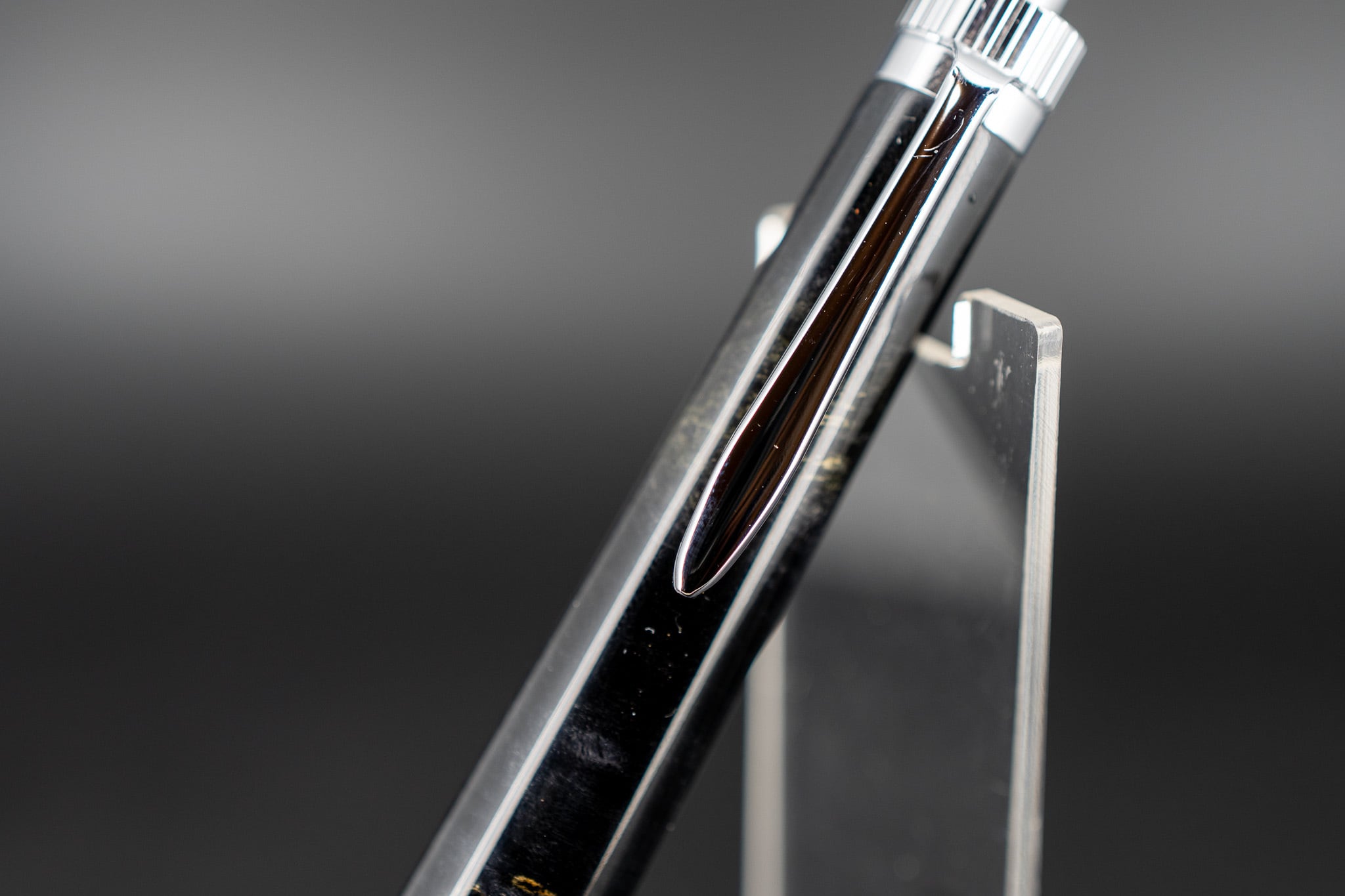 【カナダの象徴】 ハードメープル 瘤杢 スタビライズドウッド silver MP