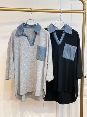 パッと着てサマになる！デニムドッキングトップス