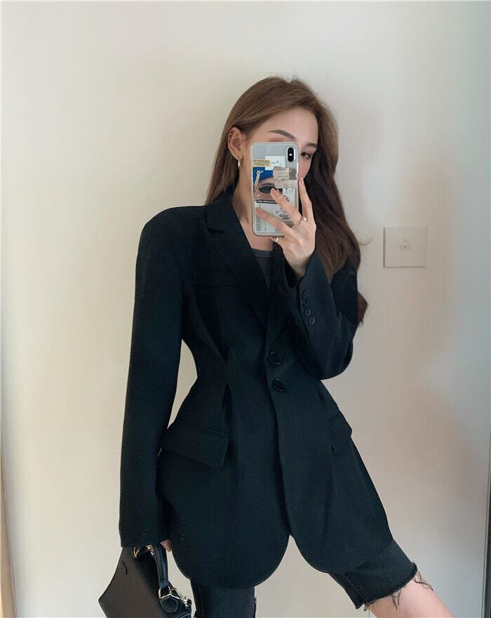 ジャケット スタイルルーズブラックスプリング ストリート 春物 ブラックストロベリース30360400169