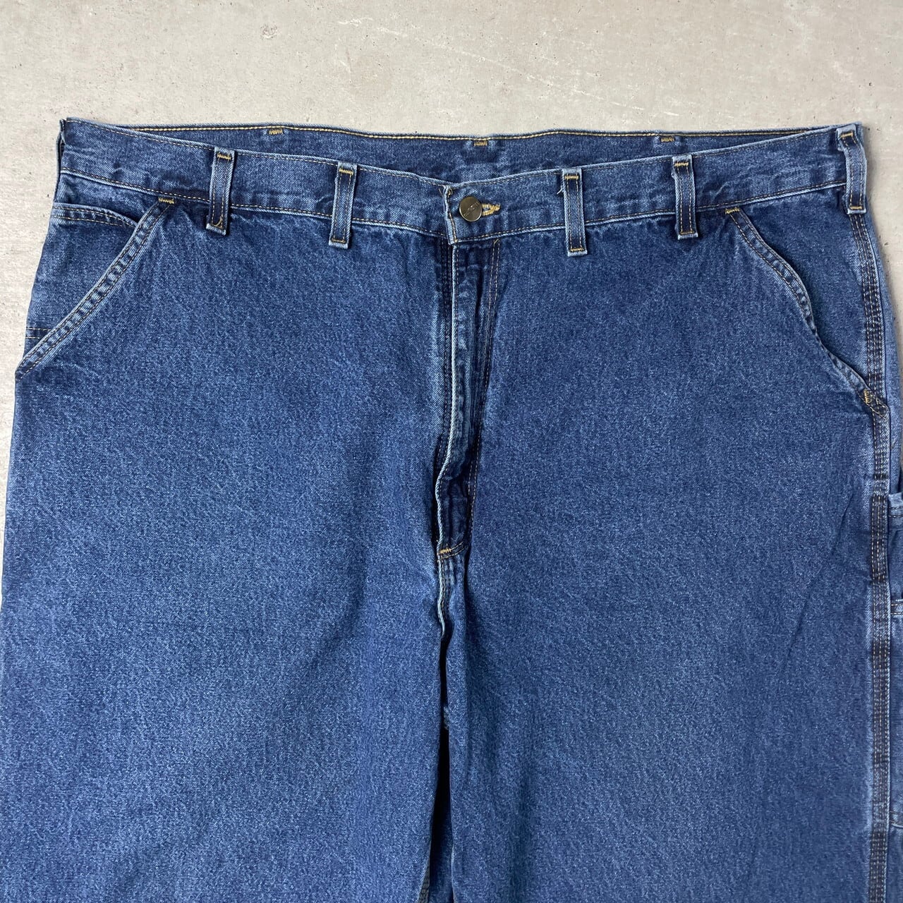 W44相当 カーハート 極太 オーバーサイズ ワイドデニムパンツ ジーンズ Carhartt カーハート デニムパンツ ジーンズ メンズ ワイド ルーズ テーパード ワーク ブランド 大きいサイズ B17 USA企画