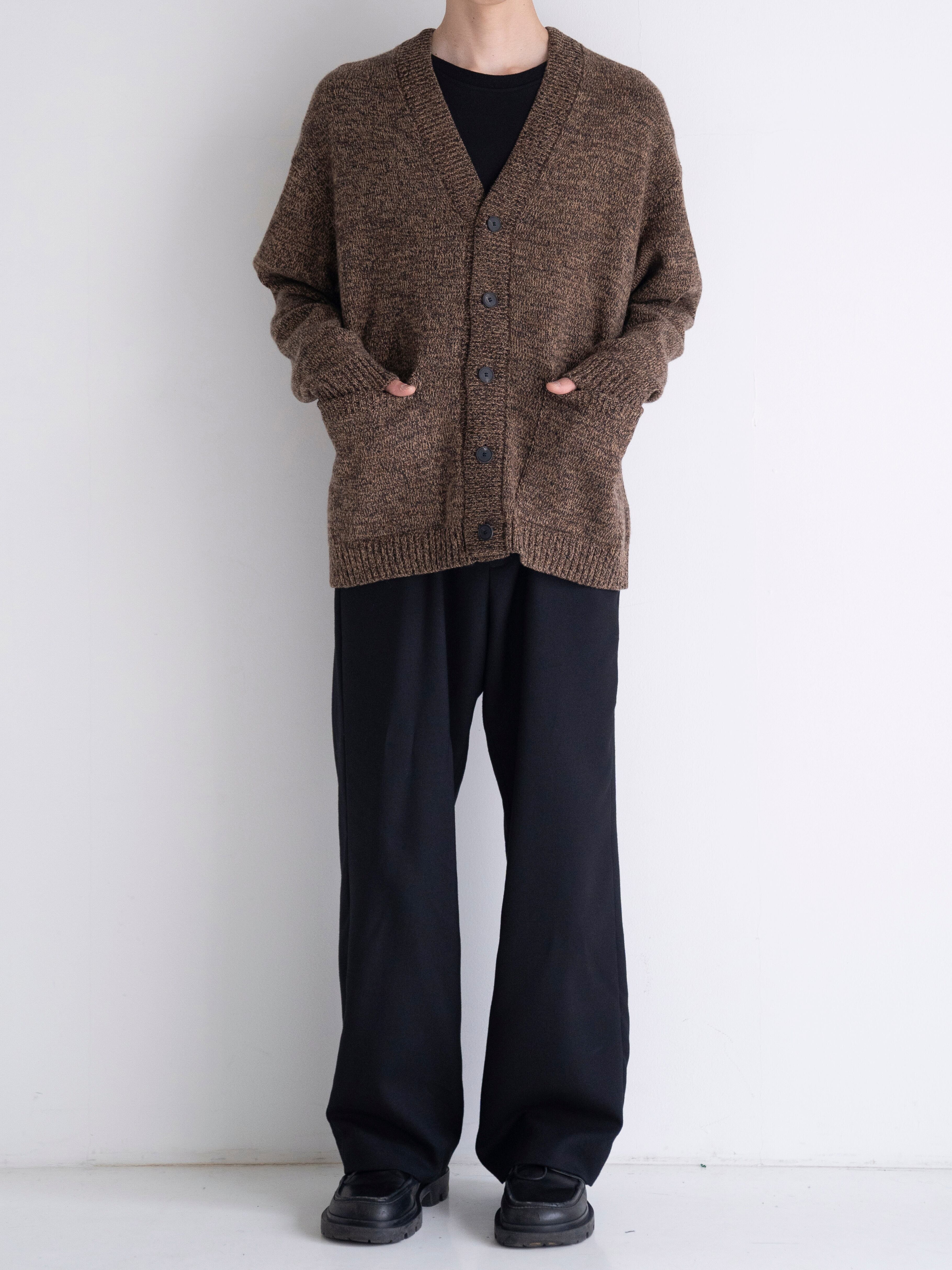ATON Wool Mouline Oversized Cardigan