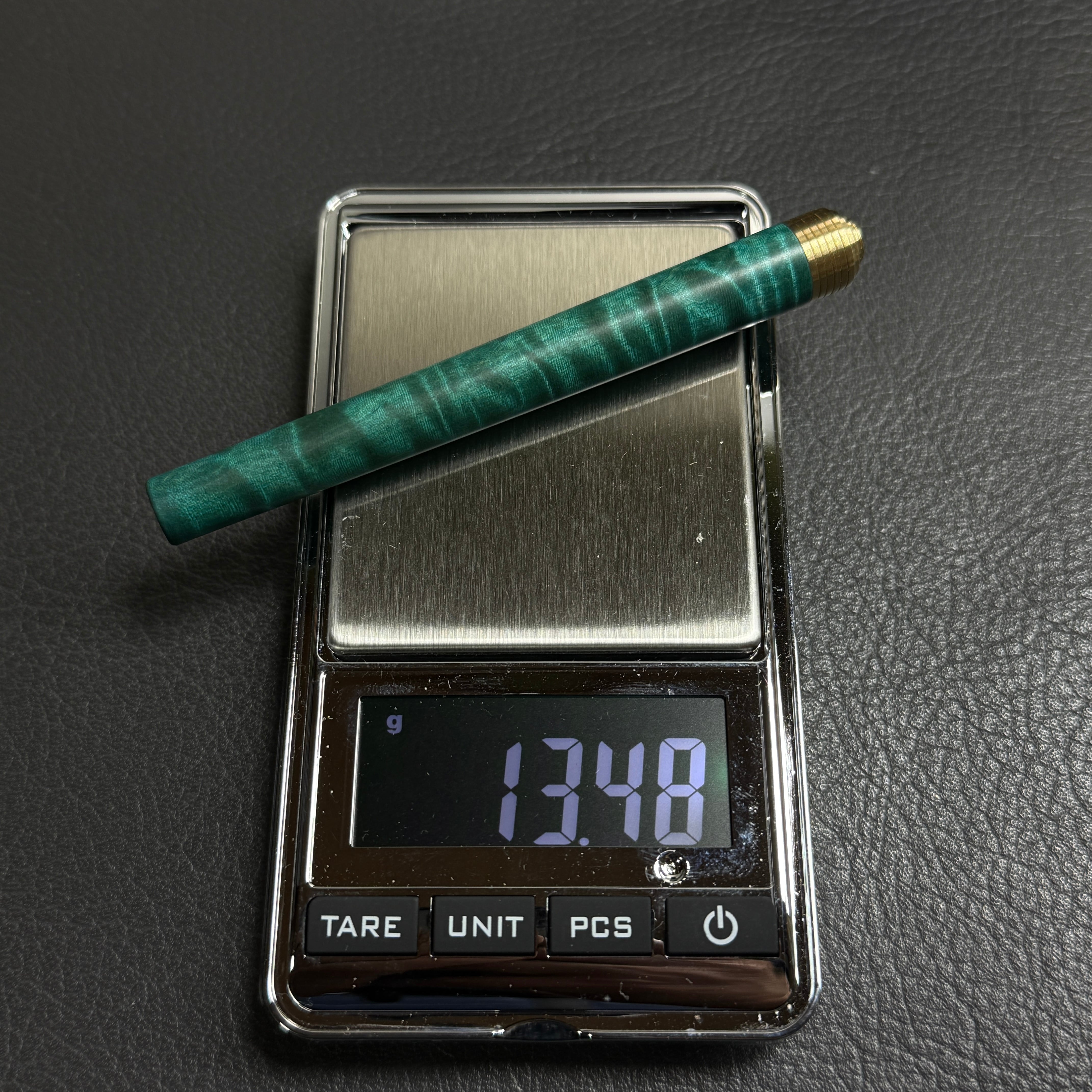 617栃トラ杢スタビ PG-5用カスタム木軸 先端Φ11 真鍮 | handwood