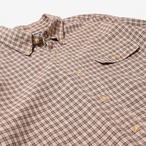 90s CHAPS Ralph Lauren リネンコットン チェック ボタンダウンシャツ