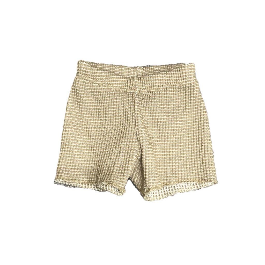 MOUN TEN.(マウンテン)/ bicolor waffle shorts(for baby) / sand x ecru / 70,80